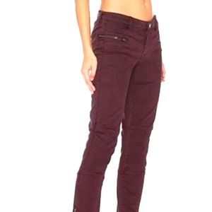 BlankNYC * Burgundy Moto Zip Jeans * SZ 25